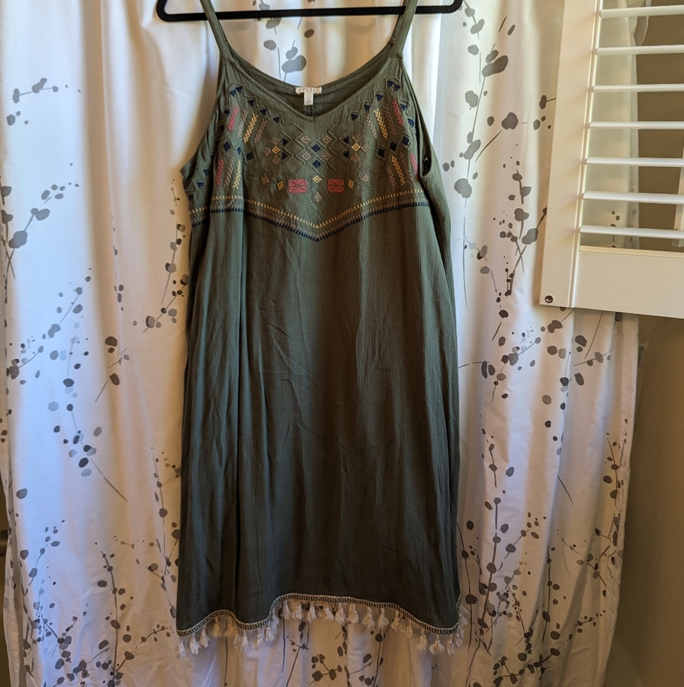 Boho Green Dress